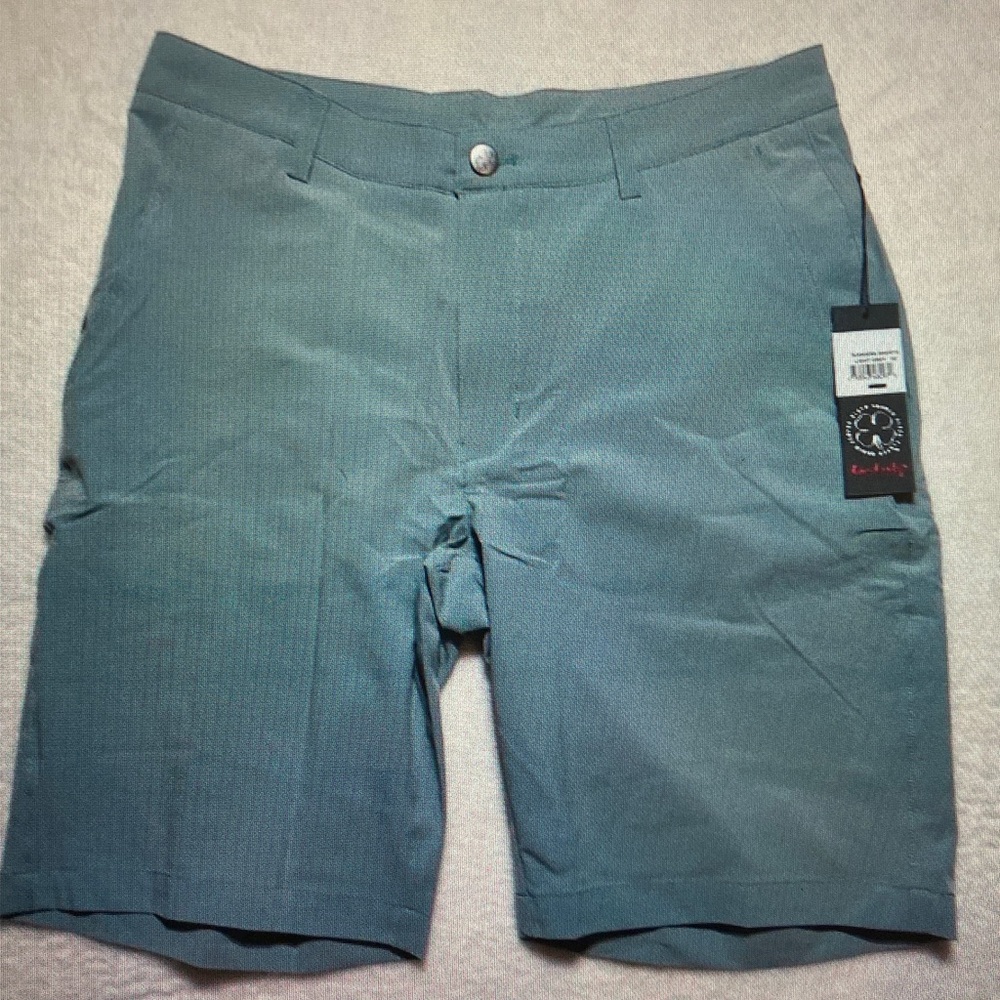 Flat-Front Men's Casual Shorts in Teal